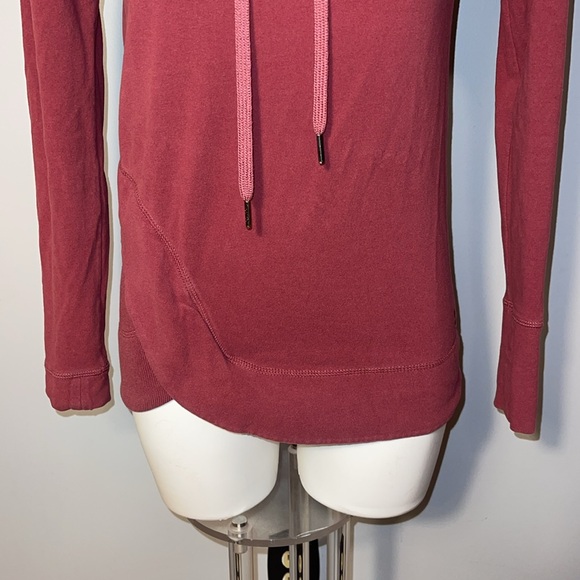 Sweaty Betty London Scuba Hoodie Tunic Sweatshirt Women Maroon Red Jacke… - Picture 3 of 15